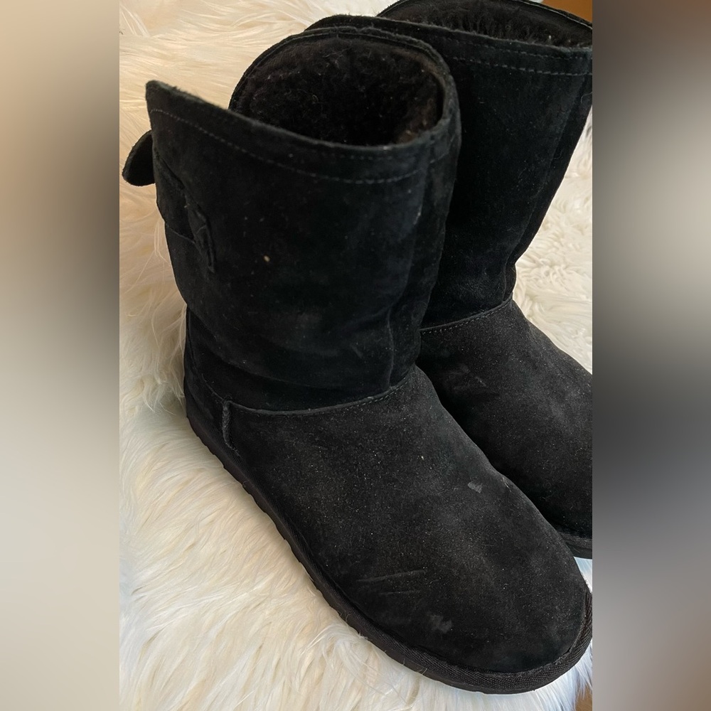 Ugg winter Black fur interior Suede Boots size 7 but fits more like 6.5 - Picture 12 of 12